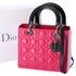 Christian Dior Lady Dior Medium Bag Handbag Pink Light Pink Black Lambskin